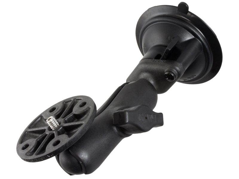 RAM® Twist-Lock™ Composite Suction Mount with Round Plate & 1/4″-20 Stud