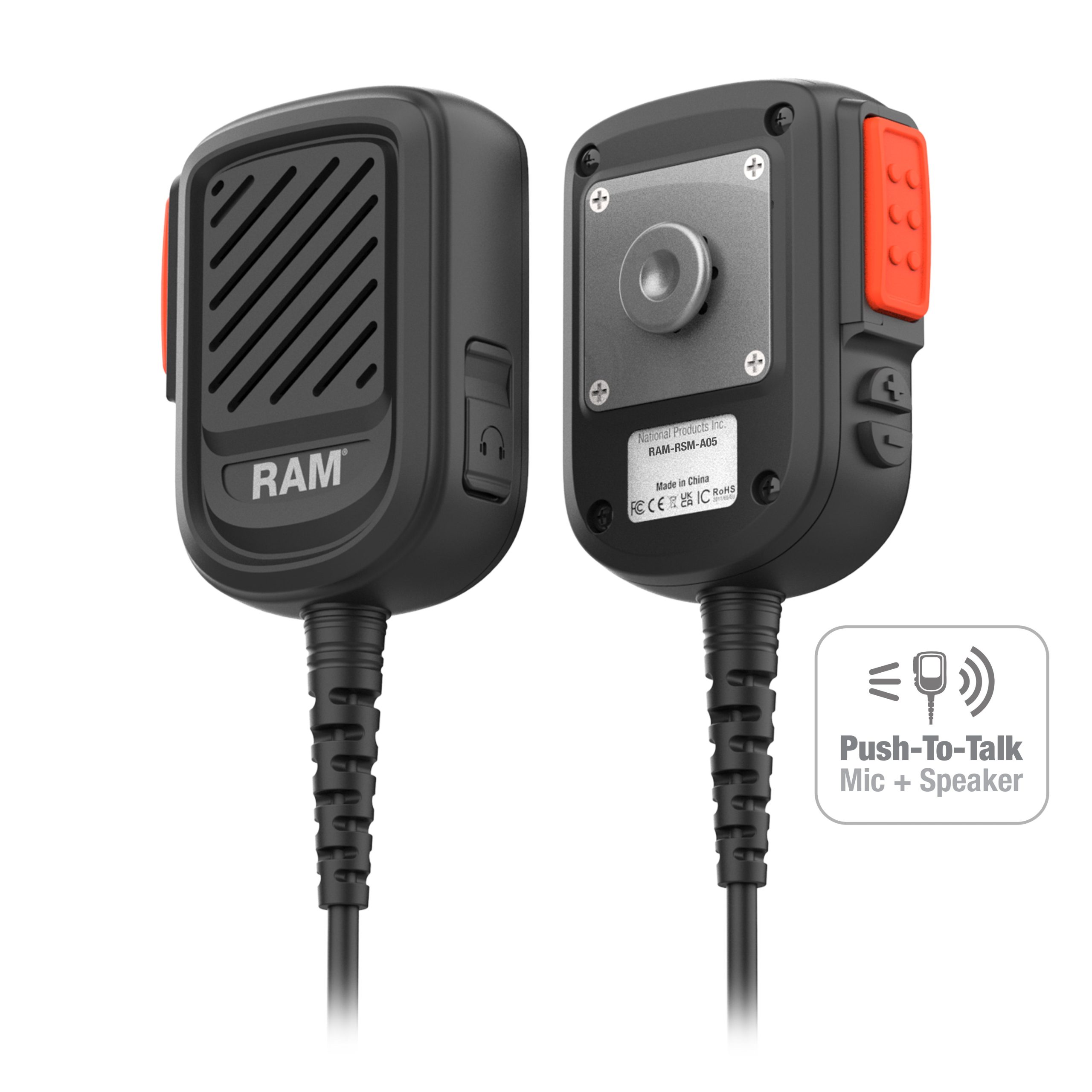 适用于Kodiak的RAM®远程扬声器麦克风，带USB-C